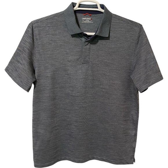 UNTUCKit Hannifer Men's Performance Short Sleeve Blue Polo Shirt Size L #40495 - Picture 1 of 10